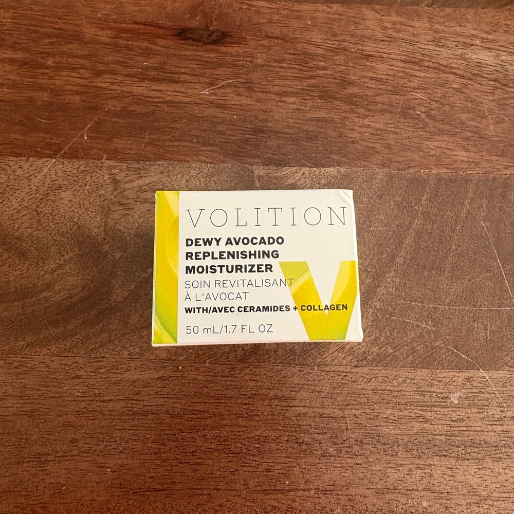 BNIB Volition Dewy Avocado Replenishing Moisturizer - Yellow